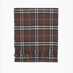 Burberry Cashmere Plaid Print Pre-Loved Scarf
