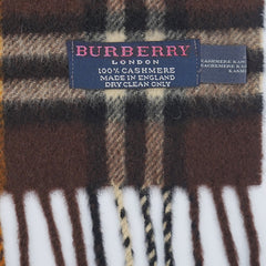 Burberry Cashmere Plaid Print Pre-Loved Scarf