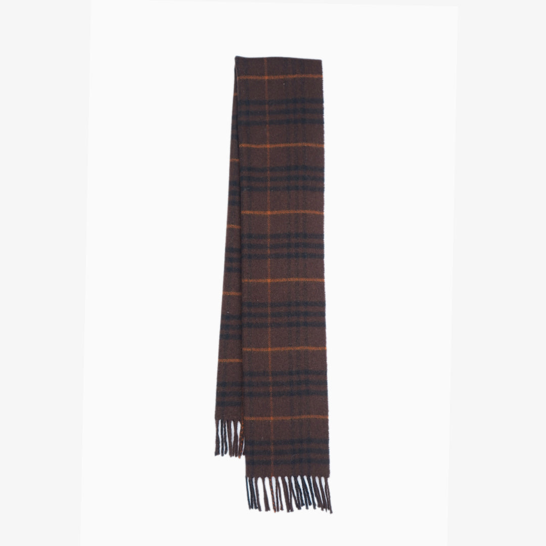 Burberry Lambswool Plaid Print Pre-Loved Scarf