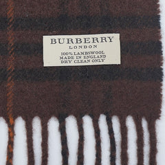 Burberry Lambswool Plaid Print Pre-Loved Scarf