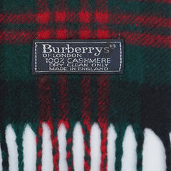 Burberrys Cashmere Plaid Print Pre-Loved Scarf