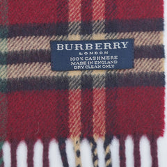 Burberry Cashmere Plaid Print Pre-Loved Scarf