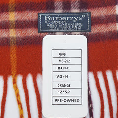 Burberry Cashmere Plaid Print Pre-Loved Scarf