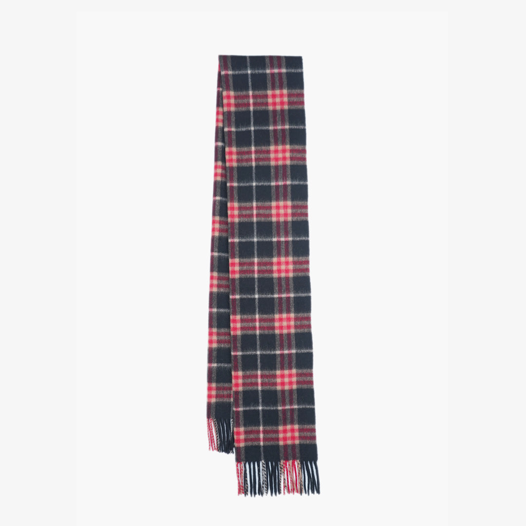 Burberry Cashmere Plaid Print Pre-Loved Scarf