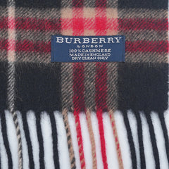 Burberry Cashmere Plaid Print Pre-Loved Scarf
