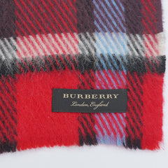 Burberry Wool Plaid Print Pre-Loved Scarf