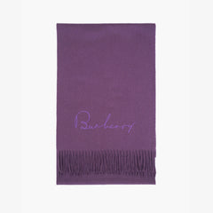 Burberry Cashmere Plaid Print Pre-Loved Scarf