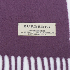 Burberry Cashmere Plaid Print Pre-Loved Scarf