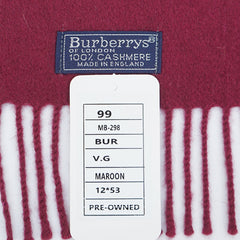 Burberrys Cashmere Plain Pre-Loved Scarf