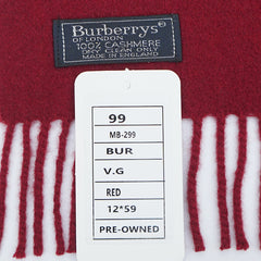 Burberrys Cashmere Plain Pre-Loved Scarf