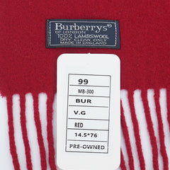 Burberrys Lambswool Plain Pre-Loved Scarf