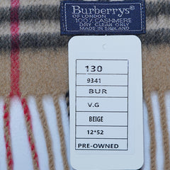 Cashmere Plaid Print Vintage Pre-Loved Scarf