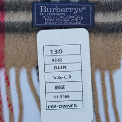 Cashmere Plaid Print Vintage Pre-Loved Scarf