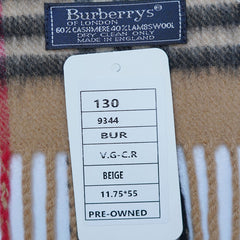 Cashmere Plaid Print Vintage Pre-Loved Scarf