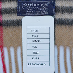 Cashmere Plaid Print Vintage Pre-Loved Scarf