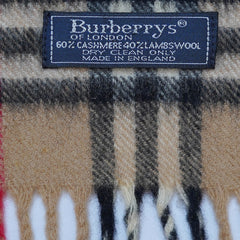 Cashmere Plaid Print Vintage Pre-Loved Scarf