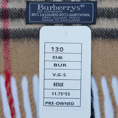 Cashmere Plaid Print Vintage Pre-Loved Scarf
