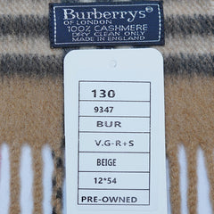 Cashmere Plaid Print Vintage Pre-Loved Scarf