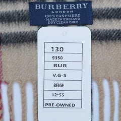 Cashmere Plaid Print Vintage Pre-Loved Scarf