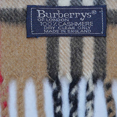 Cashmere Plaid Print Vintage Pre-Loved Scarf