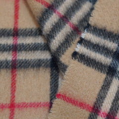 Cashmere Plaid Print Vintage Pre-Loved Scarf