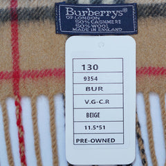 Cashmere Plaid Print Vintage Pre-Loved Scarf