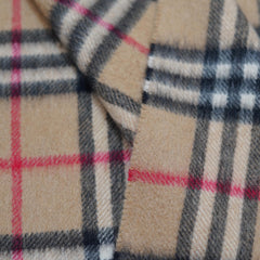 Cashmere Plaid Print Vintage Pre-Loved Scarf