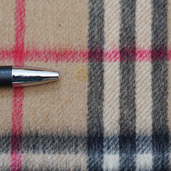 Cashmere Plaid Print Vintage Pre-Loved Scarf