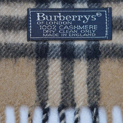 Cashmere Plaid Print Vintage Pre-Loved Scarf