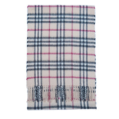 Cashmere/Wool Plaid Print Vintage Pre-Loved Scarf