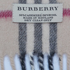 Cashmere/Wool Plaid Print Vintage Pre-Loved Scarf