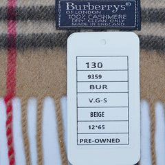 Cashmere Plaid Print Vintage Pre-Loved Scarf