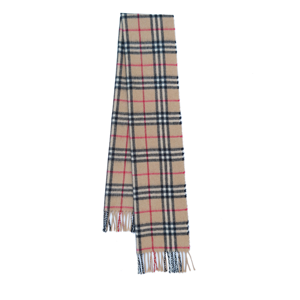 Cashmere/Wool Plaid Print Vintage Pre-Loved Scarf