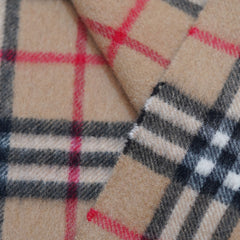 Cashmere/Wool Plaid Print Vintage Pre-Loved Scarf
