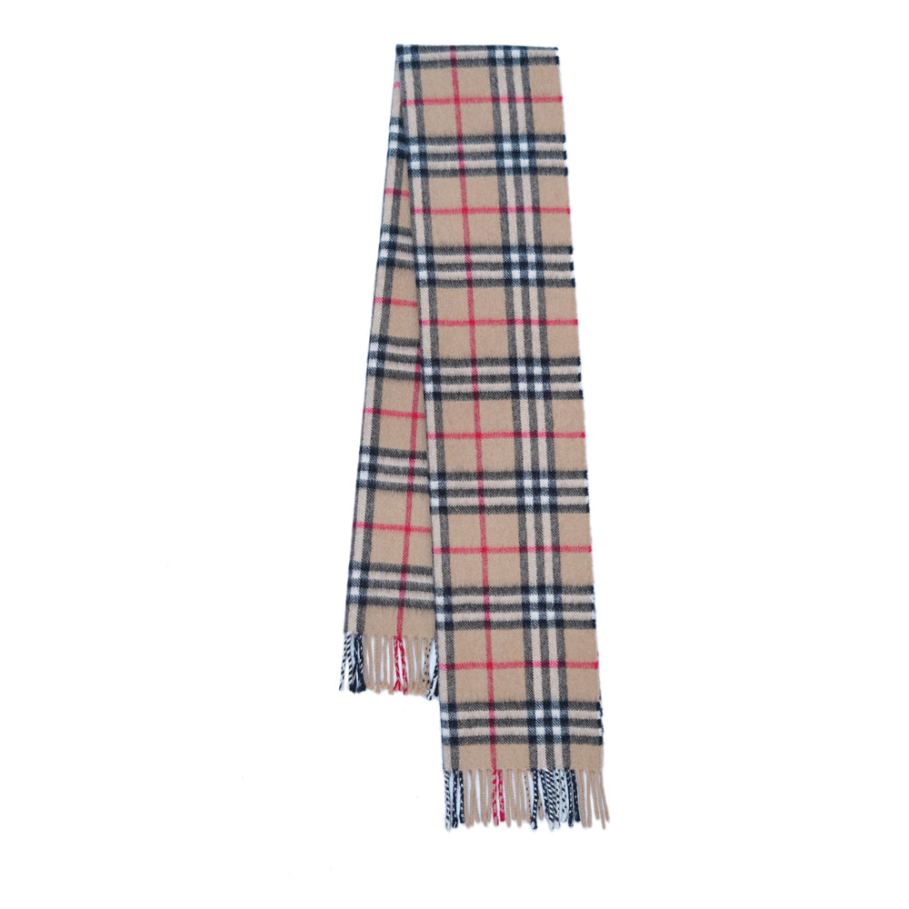 Cashmere/Wool Plaid Print Vintage Pre-Loved Scarf