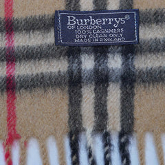 Cashmere Plaid Print Vintage Pre-Loved Scarf