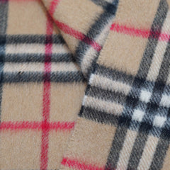 Cashmere/Wool Plaid Print Vintage Pre-Loved Scarf