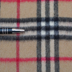 Cashmere/Wool Plaid Print Vintage Pre-Loved Scarf