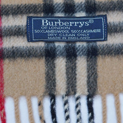 Cashmere/Wool Plaid Print Vintage Pre-Loved Scarf