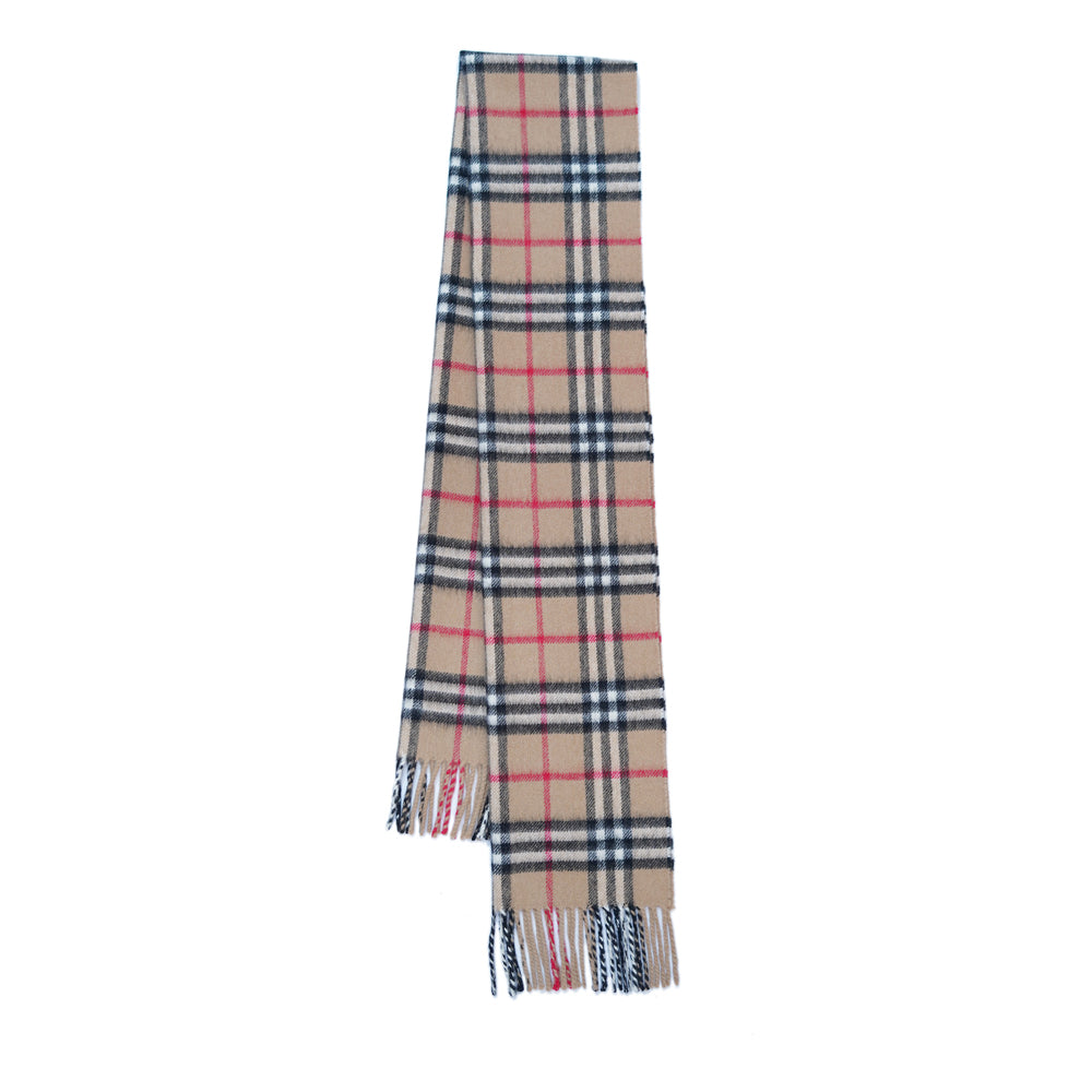 Cashmere/Wool Plaid Print Vintage Pre-Loved Scarf