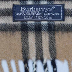 Cashmere/Wool Plaid Print Vintage Pre-Loved Scarf