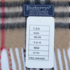 Cashmere Plaid Print Vintage Pre-Loved Scarf