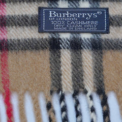 Cashmere Plaid Print Vintage Pre-Loved Scarf