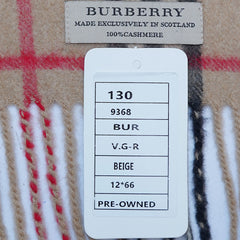 Cashmere Plaid Print Vintage Pre-Loved Scarf