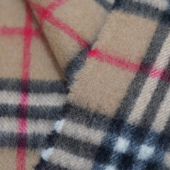 Cashmere Plaid Print Vintage Pre-Loved Scarf