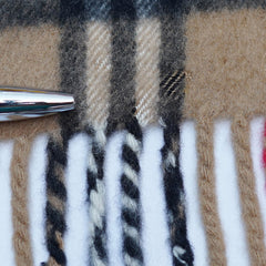 Cashmere Plaid Print Vintage Pre-Loved Scarf