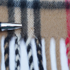 Cashmere Plaid Print Vintage Pre-Loved Scarf