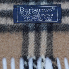 Lambswool Plaid Print Vintage Pre-Loved Scarf