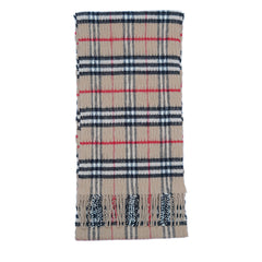 Merino Wool Plaid Print Vintage Pre-Loved Scarf