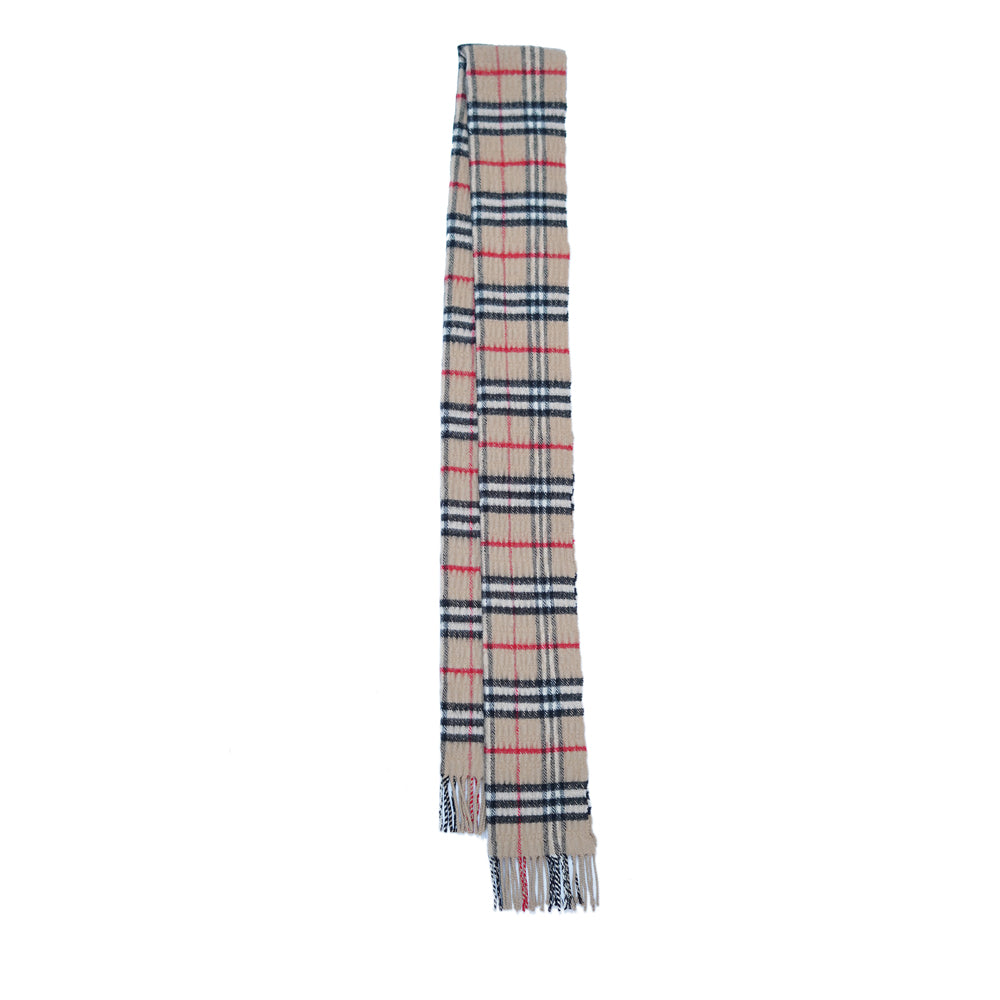 Merino Wool Plaid Print Vintage Pre-Loved Scarf
